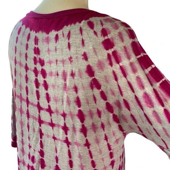 Jones New York Tie Dye Dolman Sleeves Pullover Tee Shirt Tops Size 1X Magenta - Picture 11 of 16